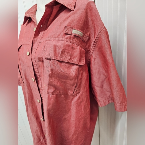 Men's Red Button-Up Shirt Gh Bass Co L - Picture 2 of 4